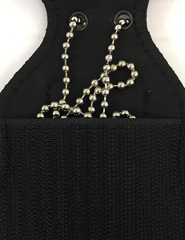 Perfect Fit Badge Holder 6 Point Star NY County Sheriff Badge Belt Clip and Neck Chain Black Leather (Cutout 46) in Kuwait