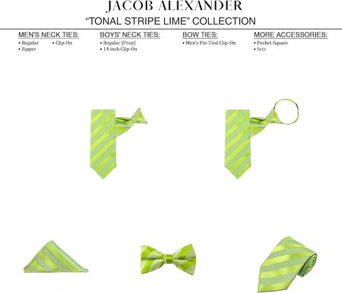 Jacob Alexander Boys' Prep Regular Stripe Tonal Neck Tie in Saudi Arabia