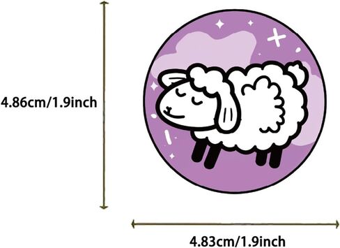 50Pcs Sheep Stickers, Lamb Stickers and Decals, Sheep Gifts for Women, Girls - Lamb Party Favors, Lamb Birthday Party Decorations, Sheep Gifts for Sheep Lovers, Farm Animal Stickers (Sheep) in Kuwait