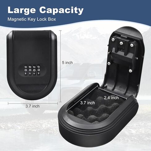 Magnetic Key Box for Under Car with Combination Lock Hidden Key Holder for Outside with Magnet for Storage Spare Key Outdoor Keychain Lock Box (1, Orange) in Saudi Arabia