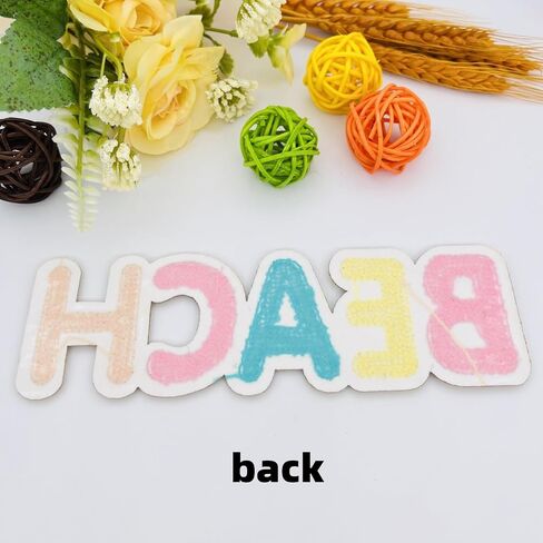 1 Pcs Blessed Chenille Letter Patches with Gold Edges, Iron on Patches for Hats Clothes Bags Backpacks Jeans Repair. (Blessed) in Saudi Arabia