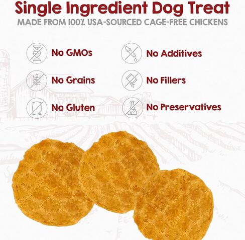 Riley's Chicken Chips for Dogs - USA-Sourced 100% Chicken Breast - 16oz in Kuwait