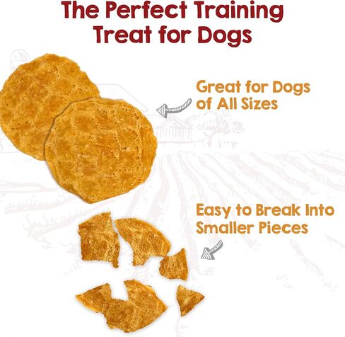 Riley's Chicken Chips for Dogs - USA-Sourced 100% Chicken Breast - 16oz in Kuwait