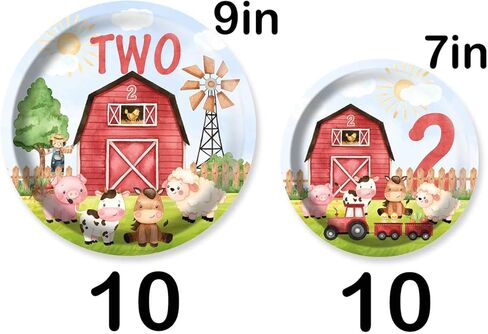 20 قطعة من حيوانات مزرعة الحظيرة من HEETON مكونة من طبقتين لحفلات أعياد الميلاد ومزرعة البقرة الثانية ومستلزمات الحفلات الثانية ديكورات للأولاد والبنات in Kuwait