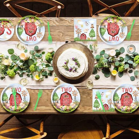 20 قطعة من حيوانات مزرعة الحظيرة من HEETON مكونة من طبقتين لحفلات أعياد الميلاد ومزرعة البقرة الثانية ومستلزمات الحفلات الثانية ديكورات للأولاد والبنات in Kuwait