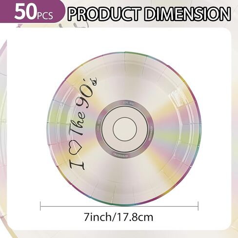 50PCS Happy Birthday Party Paper Plates, 7Inch, Colorful Dots in Saudi Arabia