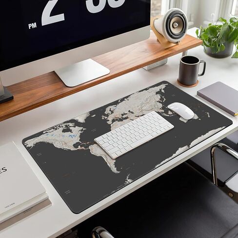 Desk Mat, Pink Flowers and Colibri Birds Extended Large Gaming Mouse Pad for Desk XXL, Non-Slip Rubber Base Stitched Edges Long Computer Keyboard Desk Pad Mouse Mat for Home Office Gaming 35.4"X15.7" in Kuwait