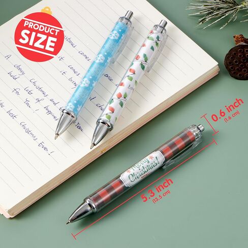 JOYIN 24 PCS Christmas Ballpoint Pens Bulk, Xmas Rollerball Pen Novelty Pens for Kids Gifts, Christmas Party Favors Stationery Supplies, Kids Pens School Classroom Favors Stocking Stuffers in Saudi Arabia