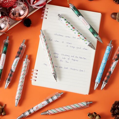 JOYIN 24 PCS Christmas Ballpoint Pens Bulk, Xmas Rollerball Pen Novelty Pens for Kids Gifts, Christmas Party Favors Stationery Supplies, Kids Pens School Classroom Favors Stocking Stuffers in Saudi Arabia