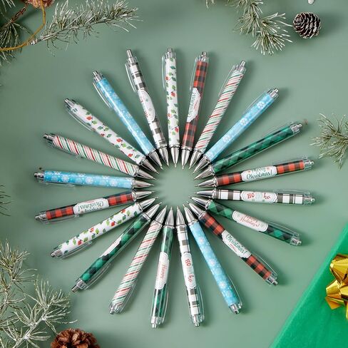 JOYIN 24 PCS Christmas Ballpoint Pens Bulk, Xmas Rollerball Pen Novelty Pens for Kids Gifts, Christmas Party Favors Stationery Supplies, Kids Pens School Classroom Favors Stocking Stuffers in Saudi Arabia