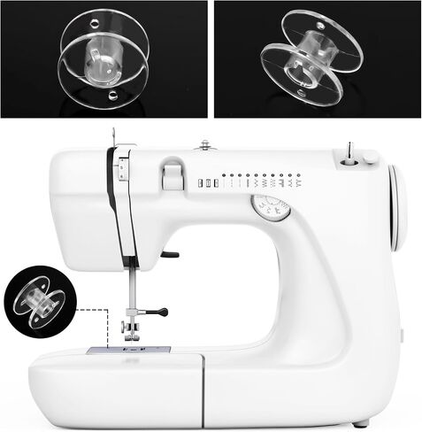 Bobbins for Sewing Machine, 50Pcs Clear Plastic Bobbin Embroidery Bobbins Sewing Supplies Class 15 Bobbins Transparent Bobbin Thread Sewing Machine Accessories Universal for Home Sewing Machine in Saudi Arabia