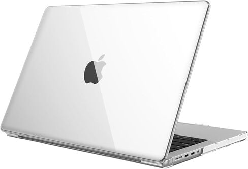 حافظة Fintie لجهاز MacBook Pro 14 بوصة A2992 A2918 A2779 A2442 (إصدار 2023 2022 2021) - غطاء حماية صلب سهل التركيب لجهاز MacBook Pro 14 بوصة M3/M2/M1 Pro/Max مع معرف اللمس، شفاف كريستالي in Kuwait