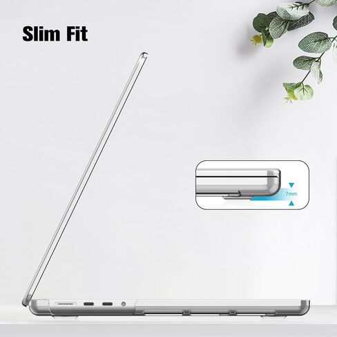 حافظة Fintie لجهاز MacBook Pro 14 بوصة A2992 A2918 A2779 A2442 (إصدار 2023 2022 2021) - غطاء حماية صلب سهل التركيب لجهاز MacBook Pro 14 بوصة M3/M2/M1 Pro/Max مع معرف اللمس، شفاف كريستالي in Kuwait