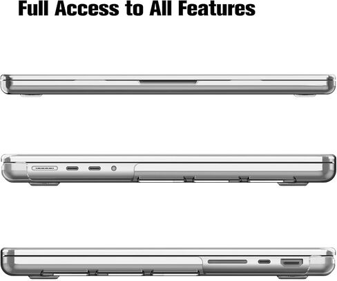 حافظة Fintie لجهاز MacBook Pro 14 بوصة A2992 A2918 A2779 A2442 (إصدار 2023 2022 2021) - غطاء حماية صلب سهل التركيب لجهاز MacBook Pro 14 بوصة M3/M2/M1 Pro/Max مع معرف اللمس، شفاف كريستالي in Kuwait