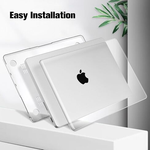 حافظة Fintie لجهاز MacBook Pro 14 بوصة A2992 A2918 A2779 A2442 (إصدار 2023 2022 2021) - غطاء حماية صلب سهل التركيب لجهاز MacBook Pro 14 بوصة M3/M2/M1 Pro/Max مع معرف اللمس، شفاف كريستالي in Kuwait