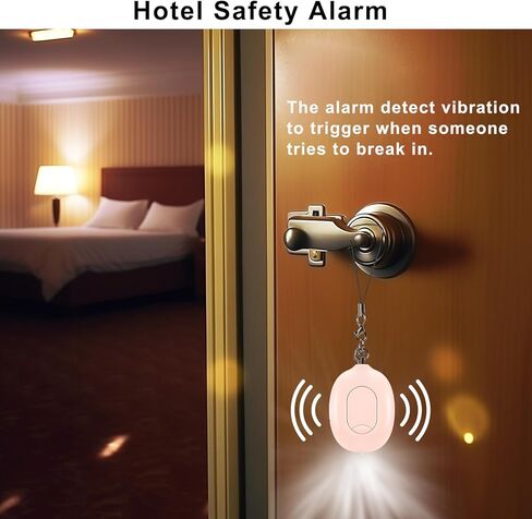 منبه إيقاف الباب عند فتحه، إنذار لمقبض باب الفندق أثناء السفر، مضاد للسرقة، إنذار للسلامة الشخصية 3 في 1 مع مستشعر كشف الاهتزاز، صفارة إنذار 130 ديسيبل وإضاءة ستروب، سدادة النافذة باللون الوردي in Kuwait