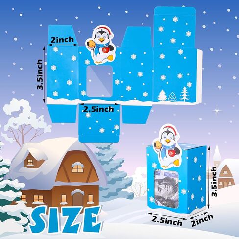 Eersida 32 Pcs Christmas Cash Gift Boxes with Clear Window Colored Christmas Money Holders for Cash Holiday Funny Paper Santa Tree Snowflake Gnome Elk Ornament Money Box for Cash Gift Gifting Money in Saudi Arabia