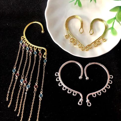 20 قطعة DIY المعادن الأذن الكفة سلسلة طويلة الأذن التفاف شرابة انخفاض الأقراط الكفة غير ثقب الأذن هوك الأذن الكفة صنع لوازم لصنع المجوهرات in Kuwait