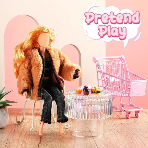 6 Pieces 11.5 Inch Girl Doll Clothes Accessories Winter Coat Doll Clothing Doll Outfits for Girls Birthday Gifts Pretend Play Doll Decor in Saudi Arabia
