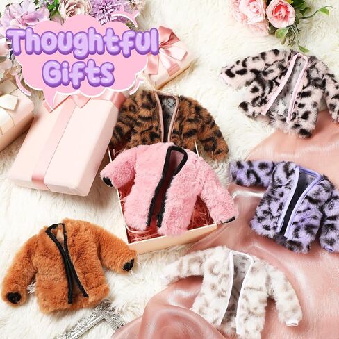 6 Pieces 11.5 Inch Girl Doll Clothes Accessories Winter Coat Doll Clothing Doll Outfits for Girls Birthday Gifts Pretend Play Doll Decor in Saudi Arabia