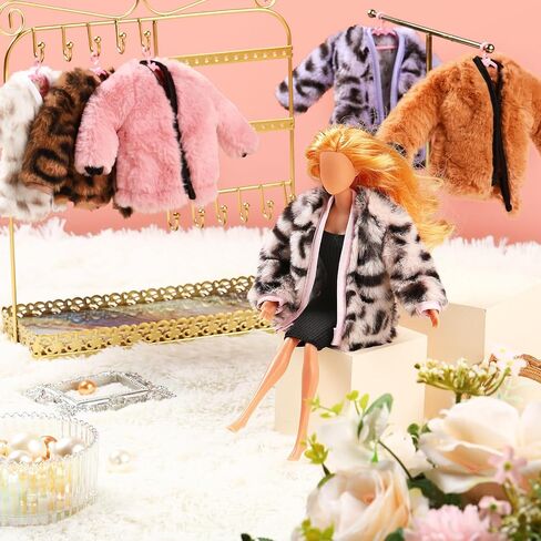 6 Pieces 11.5 Inch Girl Doll Clothes Accessories Winter Coat Doll Clothing Doll Outfits for Girls Birthday Gifts Pretend Play Doll Decor in Saudi Arabia