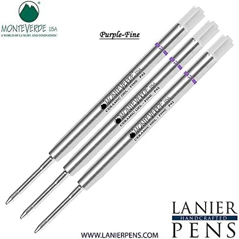 مجموعة Lanier Combo Pack - 3 عبوات - عبوة حبر Monteverde® Ceramic Gel™ P42 متوافقة مع معظم أقلام الحبر الجاف من طراز Parker® - أرجواني (طرف رفيع 0.6 مم) in Kuwait