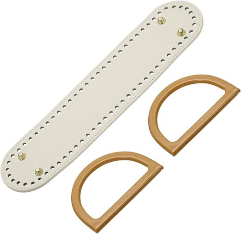 uxcell Bag Bases for Crochet, 12.6" x 2.7" Oval Bag Bottom Shaper with D-Shaped Handles, Crochet Base Purse Bottom for DIY Shoulder Bag Handbag Making Supplies Brown in Saudi Arabia