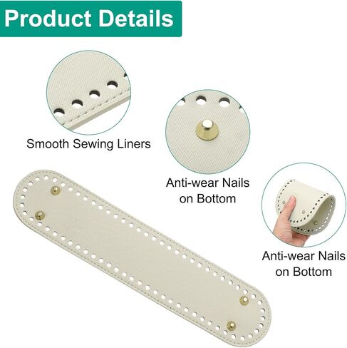 uxcell Bag Bases for Crochet, 12.6" x 2.7" Oval Bag Bottom Shaper with D-Shaped Handles, Crochet Base Purse Bottom for DIY Shoulder Bag Handbag Making Supplies Brown in Saudi Arabia