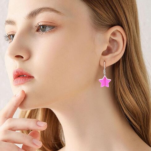 200 Pcs Star Heart Acrylic Beads for Jewelry Making, Heart Star Shape Beads Bulk with Box, 11mm Heart Star Loose Beads Charms Spacer Beads for DIY Crafts Friendship Bracelet (Multicolor) in Kuwait