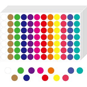 3360 Pcs Dot Stickers Circle Stickers 3/4" Colored Dot Stickers Color Coding Labels Round Stickers 12 Colors Circle Sticker Labels Dot Stickers for Toddlers Office Student Classroom Home
