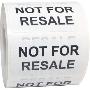 Not for Resale Labels 1 x 2 Inch 500 Total Adhesive Stickers On A Roll