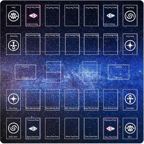 Card Rubber Mat - 2 Player, Square playmat for Gamer 60x60cm/23.6x23.6inch
