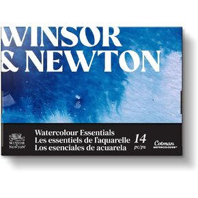 Winsor & Newton Cotman Watercolour Paint, Set of 10 x 5ml Tubes (includes 2 Brushes, Pad, Palette)