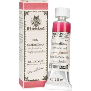 Schmincke - HORADAM® AQUARELL 74 337 006, Cochineal red, historical special shade, finest watercolors, retro, 15 ml tube …