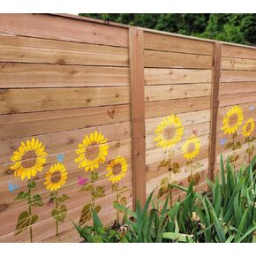 GSS Designs Sunflower Stencils 12x16Inch Flower Stencils for Painting on Wood Canvas Paper Fabric Floor Wall Furniture Reusable Sunflower Wall Stencils for Fence Garden Decor