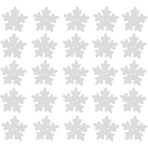FOMIYES Snowflake Buttons, 18MM Christmas Wooden Snowflakes Buttons for Knitting Sewing DIY Scrapbook Crafts Xmas Decoration