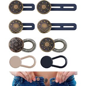 Button Extenders for Jeans,Button Extender for Trousers,8 PCS Waist Extenders for Women and Men,4 Kinds Style