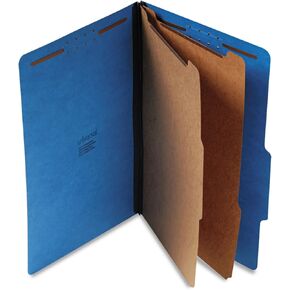Universal UNV10311 2 Dividers 6 Fasteners Bright Colored Pressboard 2 in. Expansion Classification Folders - Legal Size, Cobalt Blue (10/Box)
