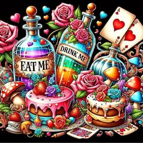 JFYHAB Christmas 5D Diamond Painting Kits for Adults Beginners,DIY Winter Cake Diamond Art,Full Round Drill Diamond Dot Gem Art Kits, Party Home Wall Decor 12x16 Inch
