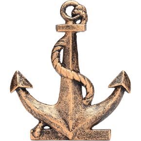 BRASSTAR Cast Iron Exquisite Anchor Shape Decoration Door Stopper Heavy Duty Door Window Holder Home Office Shop Decorative Black Gold Color TQGJPT604