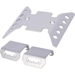 SCX10 III Stainless Steel Chassis Center Skid Plate Armor Guard for 1/10 RC Crawler Car Axial SX10 III CJ7 and Gladiator JLU Wrangler Upgrades