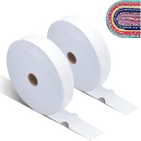 Jelly Roll Fabrics for Quilting,2 1/2 Inch Cotton Blend Fleece Batting On A Roll for Quilts Needle Punched Cotton Batting for Rugs, Purses (2 Rolls) (2 1/2in×70yd)