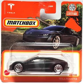 Matchbox 2024 Tesla Roadster [Metalflake Black] Black 48/100