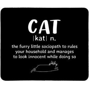 QIYUHOY Funny Cat Mouse Pad for Desk Home，Square Mousepad for Home Office Gaming Working Computers Laptop,Gifts for Cat Lovers,9.5x7.9 inches