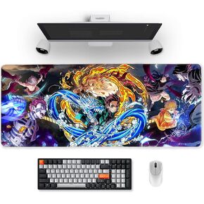 Anime Protagonists Mouse Pad for Computer - Gaming Large Mouse Pad Non Slip Rubber Mat for Computers, Desktop PC Laptop Office Big Mouse Pad 31.5x11.8 in