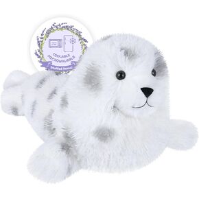 Heatable and Coolable Seal Stuffed Animals，Microwavable Stuffed Animal Heating Pads for Soothing & Relaxation, Lavender Chubby Seal Plushie for Easing Fatigue, Seal Gifts for Kids Aldults