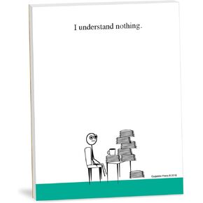 I Understand Nothing Funny Notepad - 4 x 5.25 inch, 50 sheets - Sarcastic Memo Pad - Novelty Gag Gift for Work Office, Friends and Coworkers - USA Made
