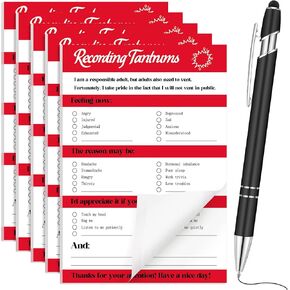 101 قطعة من Eaasty تسجيل نوبة الغضب، هدايا زملاء العمل المضحكة للنساء، 5 عبوات من وسادات المذكرات الورقية الممتعة مع قلم للوازم المكتبية، هدية مفكرة نوبة الغضب لصديق الزميل in Kuwait