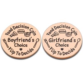 Boyfriend Stocking Stuffers for Men Women Christmas Gifts for Girlfriend Funny Food Decider Double-Sided Valentines Day Gifts for Boyfriend Girlfriend Him Her Anniversary Birthday Gifts for Boyfriend