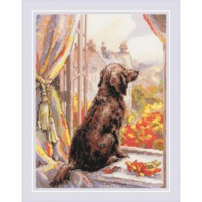 RIOLIS - Let's go for a Walk! 2256, Cross Stitch Kits 7" x 9½", Cross Stitch Kits for Beginners & Advanced, Crossstitching Kits Adult, Counted Stitching Kits, Embroidery Kit